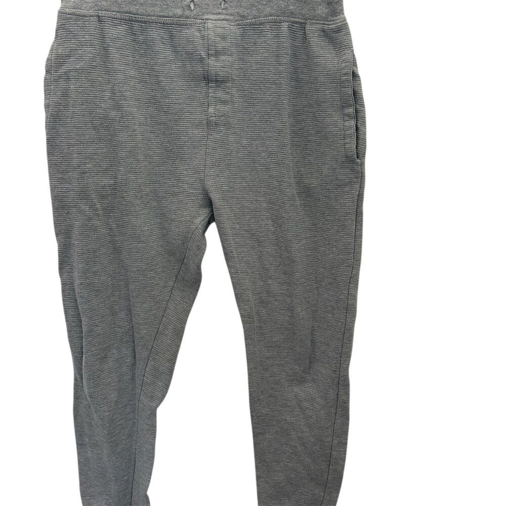 Bottoms up men’s  Gray Ribbed joggers‎ Sweatpants Size M Casual Relaxed Fit